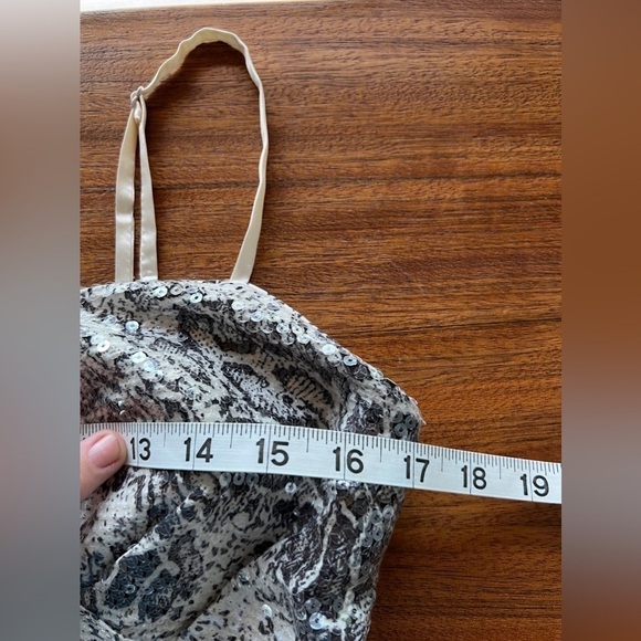 Oleg Cassini sequin snake skin print mini dress size 6 - Picture 8 of 14